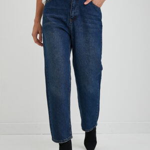 Eskitme Detaylı Mom Jean