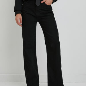 Siyah Wide Leg Jean