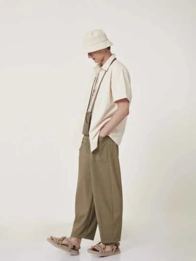 Fitilli Haki Pantolon - Görsel 4