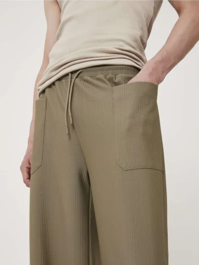 Fitilli Haki Pantolon - Görsel 6
