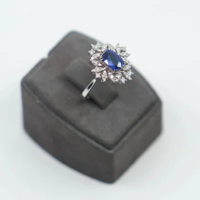 Blue Bays With Diamond & Tanzanit Yüzük - Görsel 2