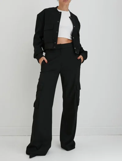 Siyah Cepli Bomber Ceket