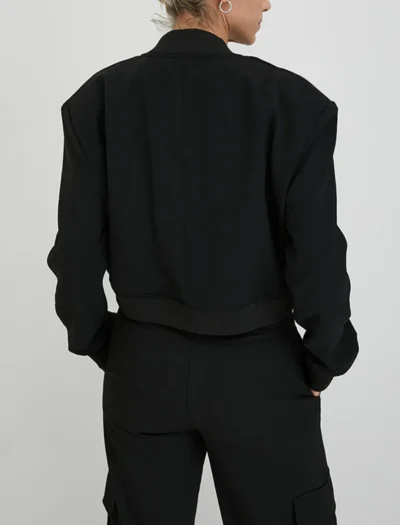 Siyah Cepli Bomber Ceket - Görsel 8